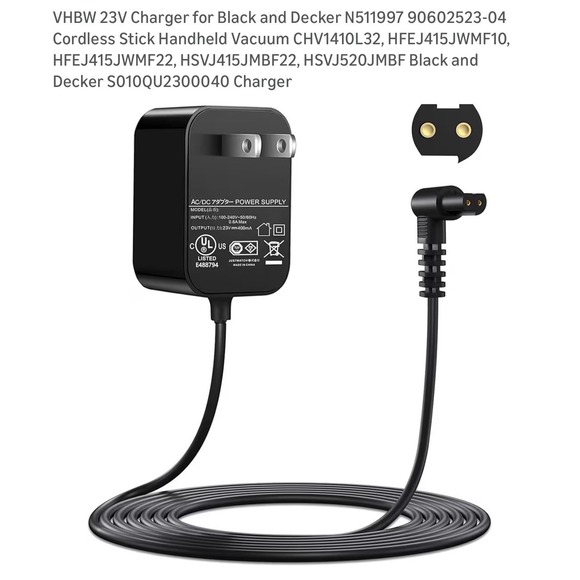Fullecty Other - 23V Charger for Black+Decker CHV1410L32 HFEJ415JWMF HSVJ520JMBF‎ Vacuum Charger